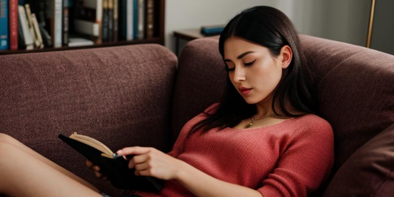 Mulher lendo um livro