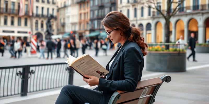 mulher lendo um livro